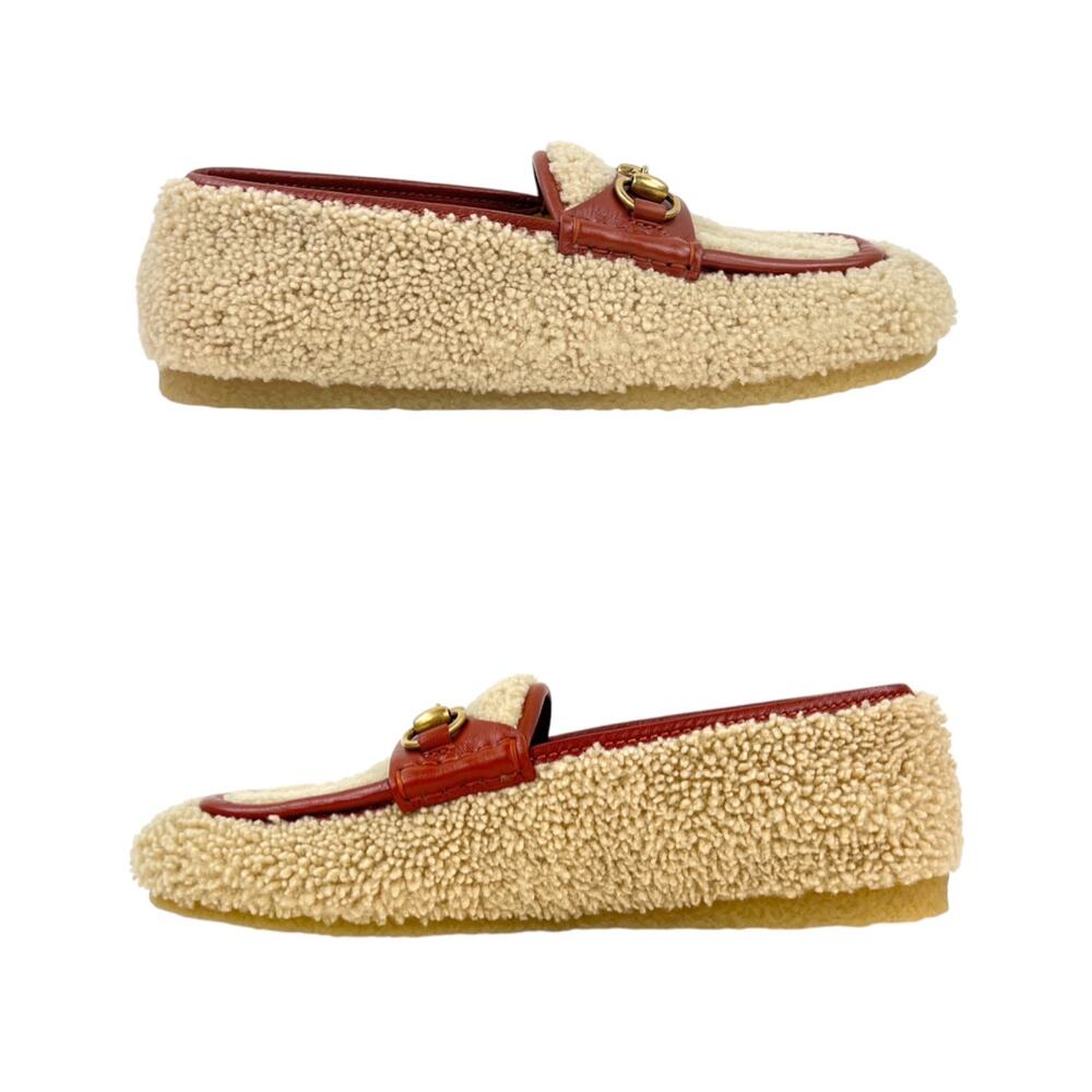 Gucci Horsebit Shearling Slippers - Picture 4 of 7